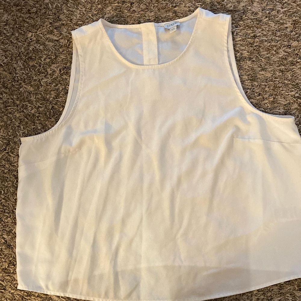 J. Crew Factory White Sleeveless Blouse